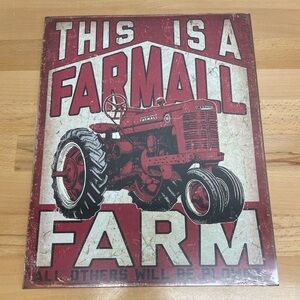 Farmall Farm Metal Sign. 12.5”x16” Vintage Farm Tractor Decor. Ranch Decor.